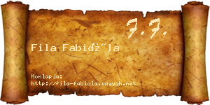 Fila Fabióla névjegykártya